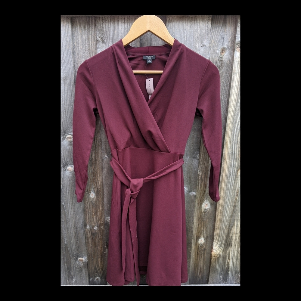 Anne Taylor Maroon Dress